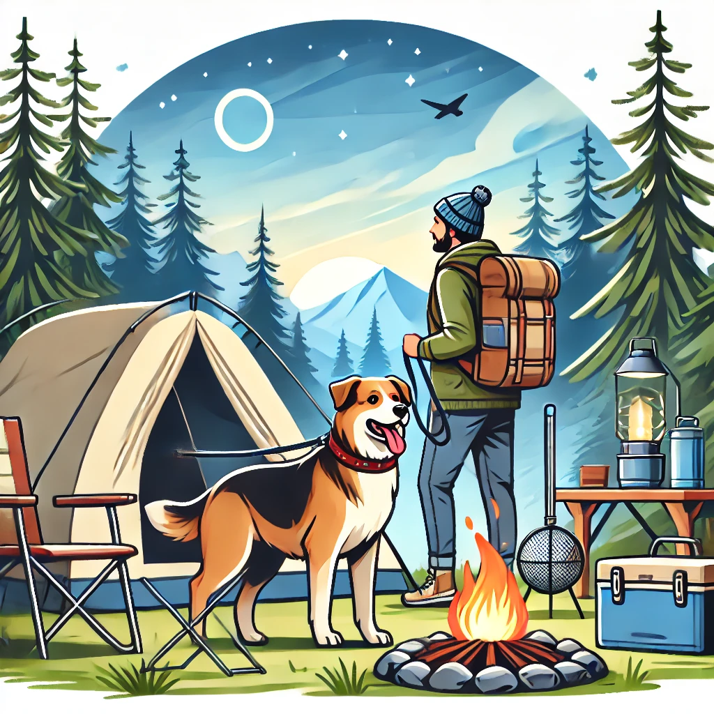 camping dog