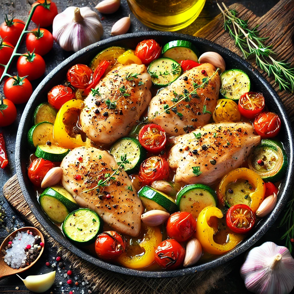 Campfire Chicken and Veggie Skillet